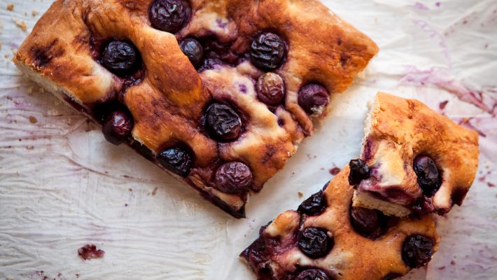 focaccia all'uva fragola